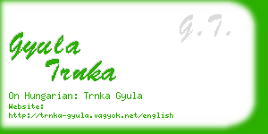 gyula trnka business card